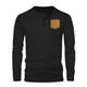thumbnail image 1 of pstuiky camisas de manga larga para hombre, Suéter de cuello redondo con botones y bolsillos para hombre, camiseta de manga larga con cuello redondo Tops casuales para hombres l, 1 of 5
