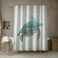 thumbnail image 4 of Creative Products Teal Watercolor Sea Turtle  71x74 Shower Curtain, 4 of 7