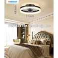 thumbnail image 4 of Ventilador de techo VOLISUN sin aspas de 13" con luz LED y control remoto, 4 of 7