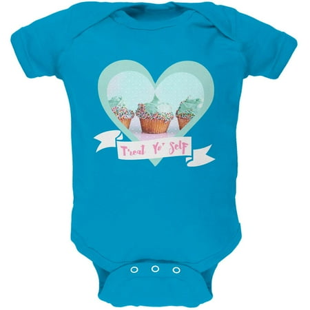 

Treat Yo Self Cupcakes Soft Baby One Piece Turquoise 12-18 M