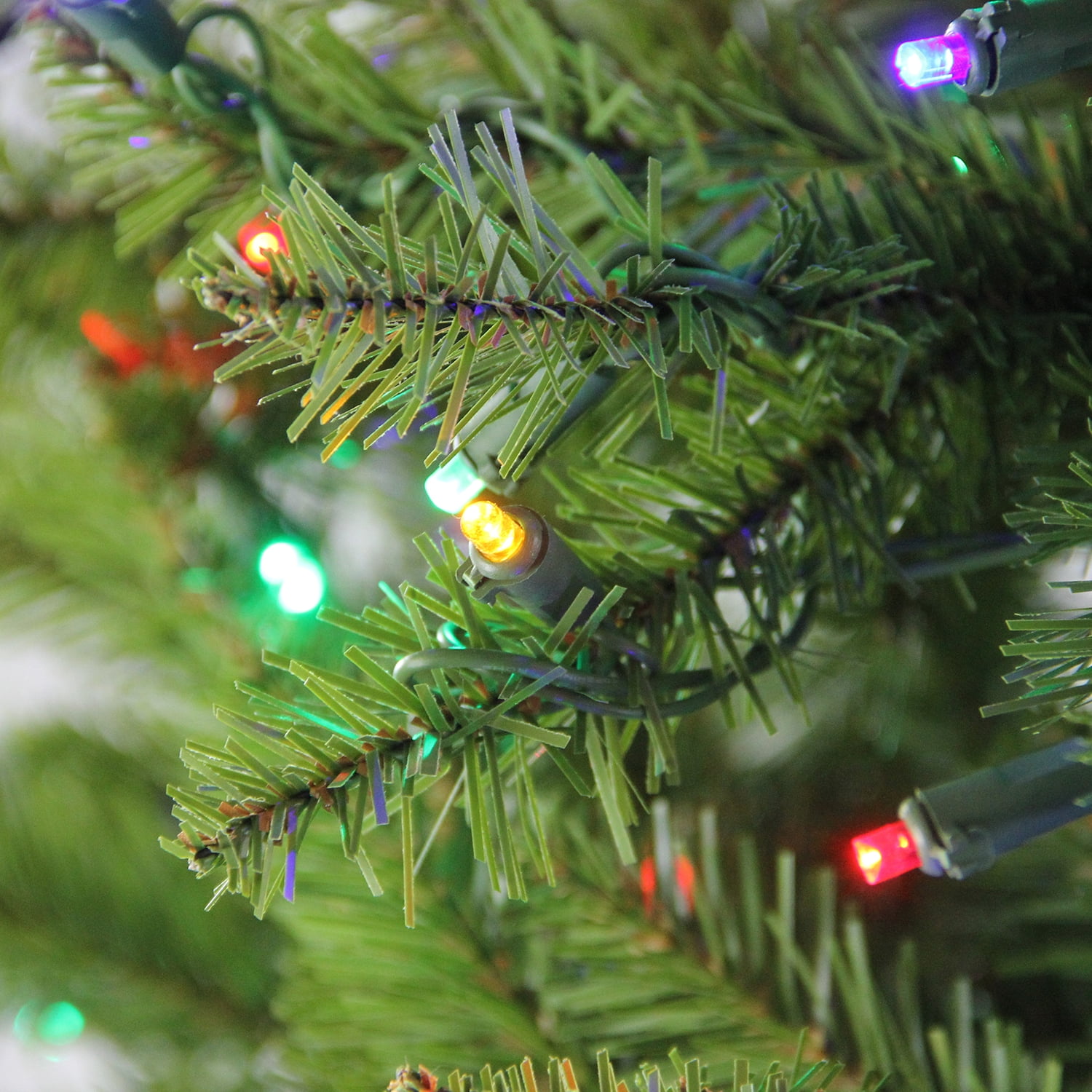 7.5' Pre-Lit Northern Pine Full Artificial Christmas Tree - Multi-Color LED Lights