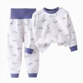 thumbnail image 3 of TOWED22 Baby Boy Football Outfit Waffle Knit Striped Long Sleeve Embroidered Round Neck Sweatshirt Pants Set Toddler Fall Clothes Size:3-12 M,Color:Blue, 3 of 7