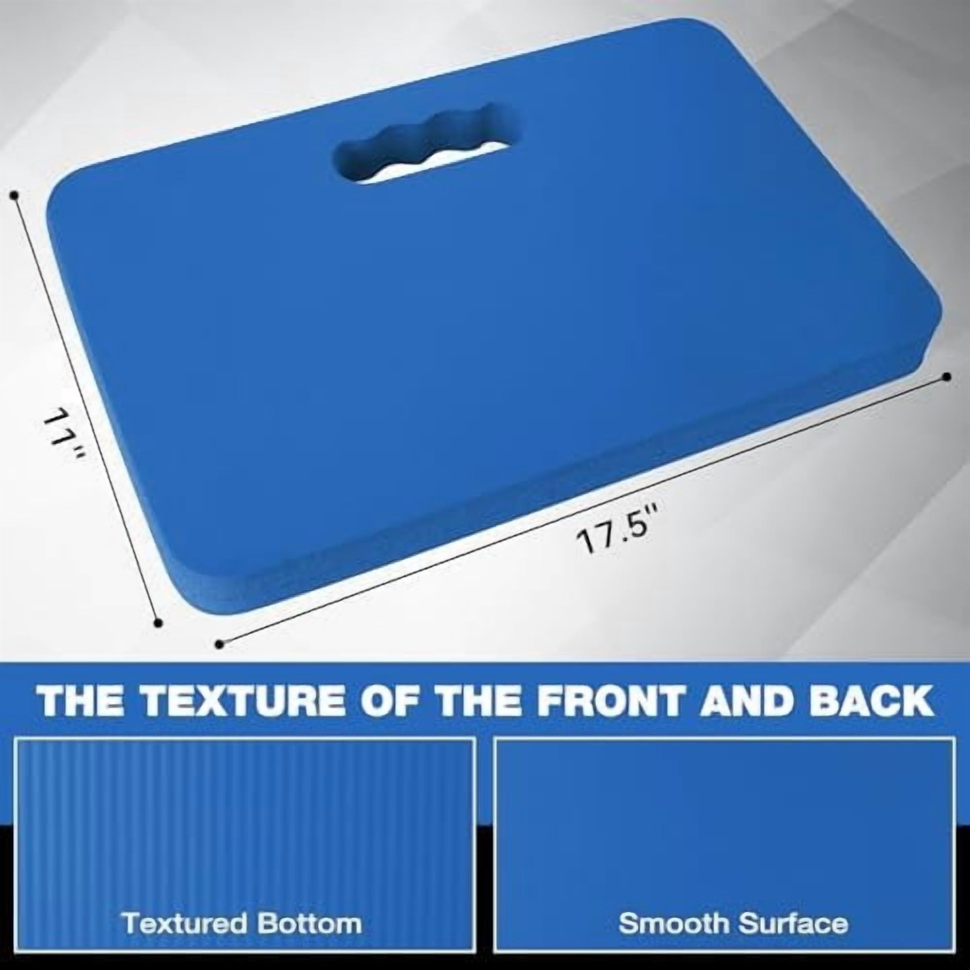 Extra Thick Kneeling Pad, 2-Pack, Soft Foam Cushioning for Knee, Large Foam Kneeler Mat for Gardening, Bathing Baby, Workout Supplies, 17.5 x 11 x 1.5 in, Blue