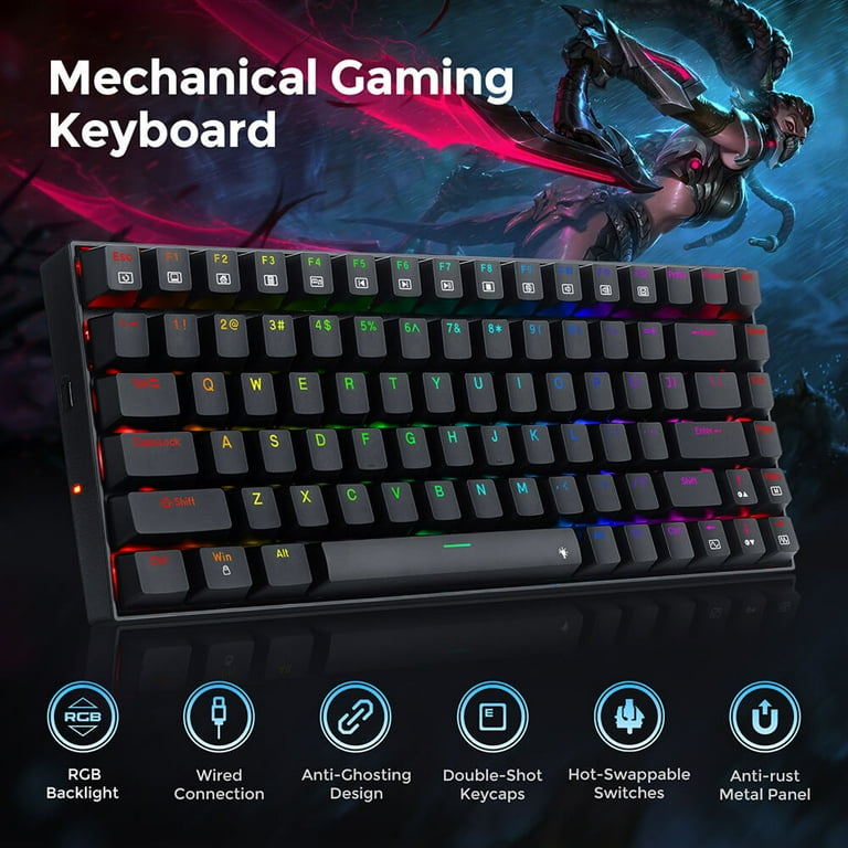 Redragon K629-RGB Phantom RGB  Backlight Mechanical Gaming keyboard 84 keys Red Switch