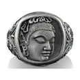 thumbnail image 4 of Buddha Signet Pinky Ring For Men in Sterling Silver, Buddhist Hinduism Jewelry, Engraved Mens Rings, Personalized Signet Rings for Women, 4 of 5