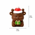 thumbnail image 3 of Christmas Bear Squishy Toy, Brown Bear with Santa Hat and Gift Stress Squeeze Ball, Crunchy Sound Slow Rising Relief Fidget Toy, Anxiety Sensory Ball for Adults, Holiday Gift, 3 of 4