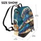 thumbnail image 2 of Disketp Sunshine Underwater Sand Turtle Mochila de Cuero para Mujer, Bolso de Espalda Antirrobo con Estilo para Viaje, Trabajo y Uso Diario, 2 of 3