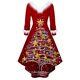 thumbnail image 3 of WILLBEST Vestido De Verano Con Cuello De Árbol De Navidad, Manga Larga, Informal, Para Fiesta, Elegante Y Fluido, Para Mujer, 3 of 3