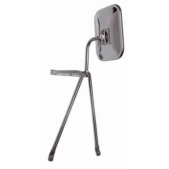 CIPA USA Exterior Towing Mirror 45000 OEM Replacement; 7-1/2 Inch x 10-1/2 Inch; Non-Extendable; Glass Manual Adjust; Without Turn Signal Indicators; Without Heated Glass; Swing-Away; Chrome; Single