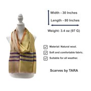 Two Toned And Striped Wool Scarf For Women Fun Casual Perfect For Social Events