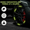thumbnail image 4 of 20 Pcs Car Wheel Reflective Sticker,Night Reflective Safety Decoration Strip,Waterproof Reflective Stickers,Auto Decorative Reflective Sticker for Cars,Trucks, Motorcycle,Car Wheel Decorative,Green, 4 of 8