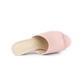 thumbnail image 4 of BLISSFUL STEP Sandales Mules à Talon Bloc à Enfiler pour Femmes Rose 8,5, 4 of 7