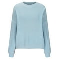 thumbnail image 5 of STETMN Women's Fall Sweater Lantern Long Sleeve Knit Pullover Top Casual Chunky Knit Jumper, 5 of 6