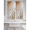 thumbnail image 4 of Bedroom Curtains 63 Inches length, Beige Ombre Window Treatment Curtain Drapes, Modern Geometric Abstract Aesthetic Cream Rod Pocket Curtain Panels for Living Room Kitchen, 42"x63", 2 Panels, 4 of 7