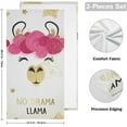 thumbnail image 2 of Cute Llama Golden Glitter Stars Kitchen Hand Towels, Motivational Quote Fingertip Bath Towels Ultra Soft and Absorbent, Decorative Face Towels Dish Washcloths, 2 PCS, 28.3"x 14.4", 2 of 5