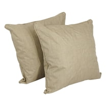 25-inch Double-corded Spun Polyester Square Floor Pillows with Inserts (Set of 2) 9813-CD-S2-REO-SOL-07