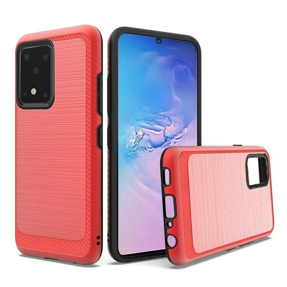 GSA Slim Brushed Case w/Edge Design for Samsung Galaxy S20 Ultra - Red