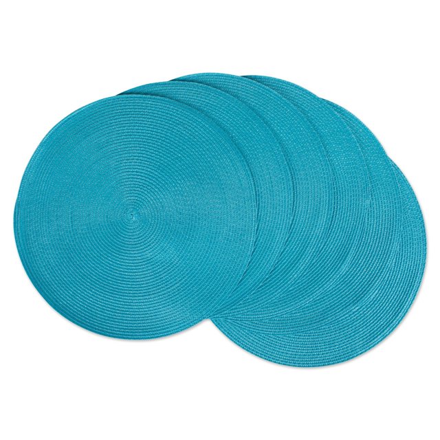 Round Braided/Woven, Indoor/Outdoor Placemat/Charger, Set of 6
