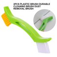 thumbnail image 4 of Handheld Crevice Cleaning Tool Window Track Cleaning Brush Window Track Cleaning Brush For Window Kitchen Cleaning Tool (green) (2pcs), 4 of 5