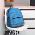 thumbnail image 2 of Gukieu Cute Shark Print Backpack, Waterproof Backpack with Adjustable Shoulder Straps, Suitable for Campus, Business, Travel, Unisex, 2 of 6