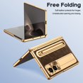 thumbnail image 4 of COAROVER PU Leather Hard PC Hybrid Case for Samsung Galaxy Z Fold8 with Stylus Pen Holder Built-in Screen Protector & Kickstand,Hinge Protection Cover,B, 4 of 8