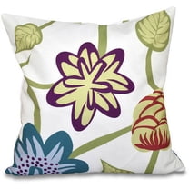 Simply Daisy 16" x 16" Tropical Floral Floral Outdoor Pillow