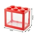 thumbnail image 2 of Mini Fish Tanks Row Aquarium Stackable Tanks Feeding Tanks Mini Reptile Row Box Desktop Decoration, 2 of 7