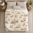 thumbnail image 5 of Pheasant Duck Wetland Hunting Scene, Cozy Rustic Scene, Warm Flannel Blanket for Cabin and Lodge with Detailed Artwork, Animal Lovers person's Day Gift, Rustic Home Decor, 5 of 9