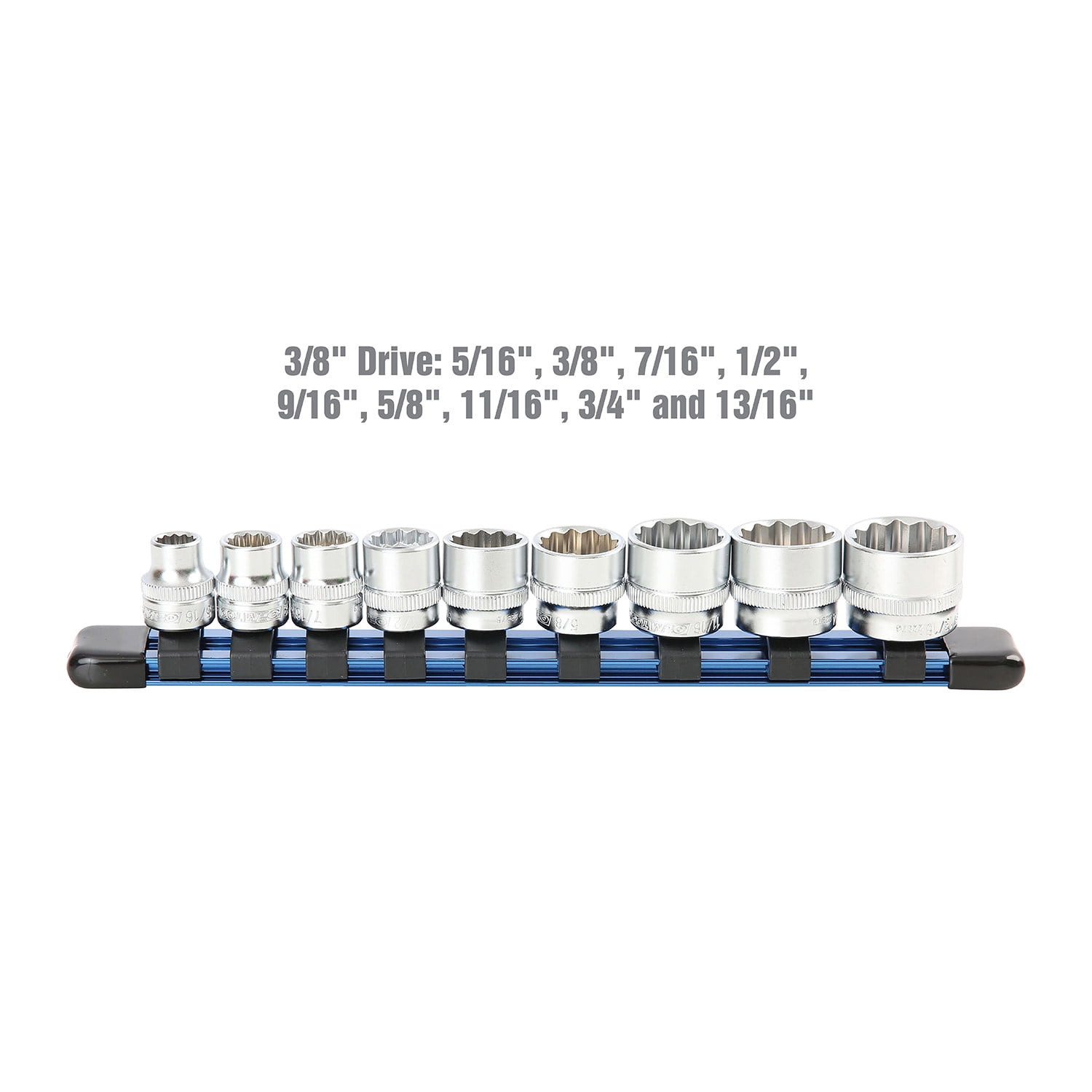 OEMTools 3/8" Drive Low-Profile Socket Set (SAE), 9 Piece Set