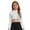 Ivory, variant on Kids Girls Long Sleeves Solid Color Crop Top Shirt for Dancing Workout Gymnastic 6-14 A Black 6