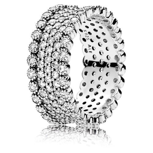 Ring in sterling silver w/Pave-set clear CZ Ring sz 52 196313CZ-52