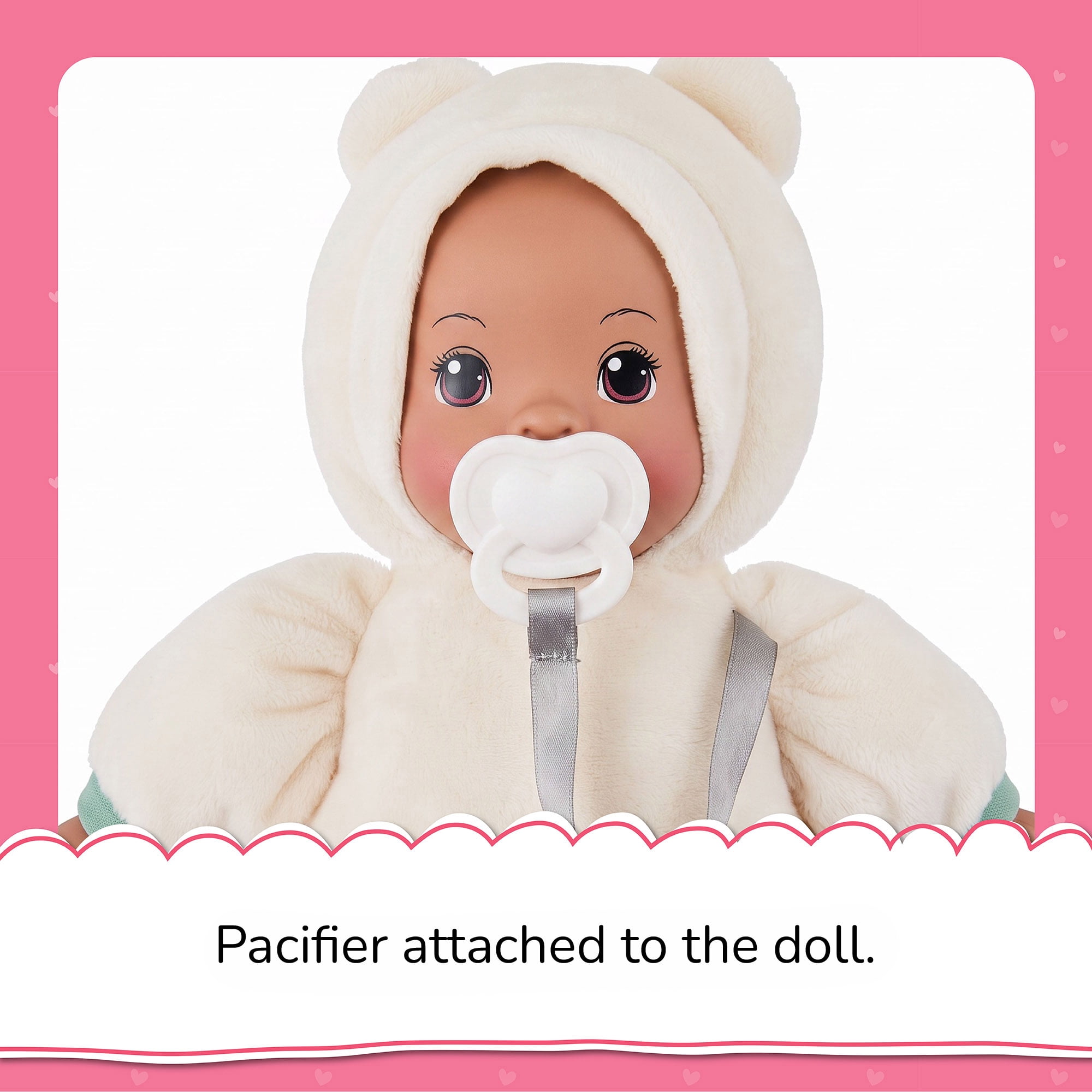 My Sweet Love 10-Inch Snuggly Baby Doll with Pacifier, Cream Bear Outfit