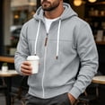 thumbnail image 4 of Diufon Zip Up Hoodie Men Long Sleeve Big and Tall Going Out Hooded Jackets Fall Winter Warm Pullover Sweatshirts, 4 of 8