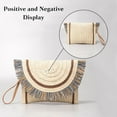 thumbnail image 5 of Straw Shoulder Bag for Women Handwoven Rattan Purse Summer Beach Bag Bohemian Tote Bag Crossbody Bag Envelope Clutch, 5 of 6