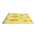 thumbnail image 2 of Ahgly Company Machine Washable Indoor Rectangle Solid Yellow Modern Area Rugs, 5' x 7', 2 of 4