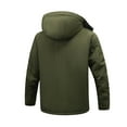 thumbnail image 3 of Guieoi Mens Coats Outerwear Winter Jackets Clearance Men's Solid Color Long Sleeved Lapel with Thick Fleece for Warmth and Fashionable Casual Jacket Green Black*Friday/Cyber*Monday Clearance, 3 of 3