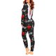 thumbnail image 1 of Gibobby Mono Ajustado de Verano Mono de manga larga con cuello en V para mujer, mono de manga larga con espalda abierta, pijama peludo para , mono, mono(Negro， XL), 1 of 5