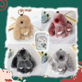 thumbnail image 3 of Llavero de peluche de conejito BOVVSKY con caja de regalo, rosa escarcha, 3 of 7