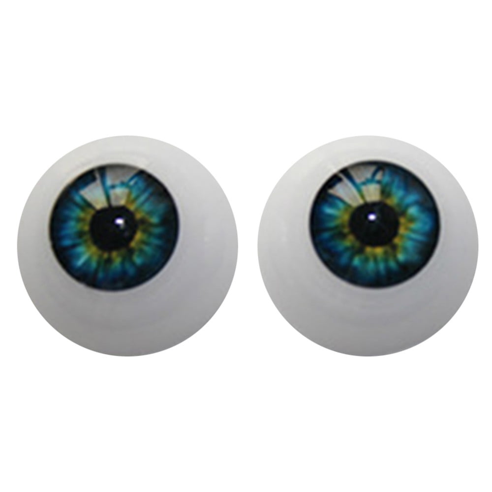1 Pr of 22mm Reborn Baby Doll Eyes Half Round Acrylic Brown Eyes