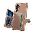 thumbnail image 7 of Allytech Rugged Case for Samsung Galaxy S23 FE Support Magnetic Car Mount, Premium PU Leather Flip Card Cash Holder Pocket Shockproof Anti-Fall Back Case for Samsung Galaxy S23 FE - Rosegold, 7 of 7