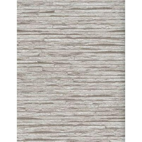 Concord Wallcoverings Textured Wallpaper Faux Stone Tiles, Cream Beige, 21 In x 33 Ft (56 sq. ft), 671102