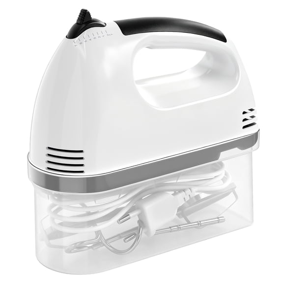 TINANA 7-Speed Electric Hand Mixer with Storage Case, Lightweight Handheld Baking Mixer with Stainless Steel Beaters & Dough Hooks,One-Touch Eject
