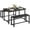 black, variant on EastVita Dining Table Set for 4,Kitchen Table with Benches,3 Piece Rectangular Dining Room Table Set,Sturdy Benches,Retro Style