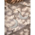 thumbnail image 3 of Simple Crescent Moon Dangle Drop Earrings, Fashion Statement Jewelry Gift for Women, 3 of 14