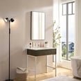thumbnail image 2 of Nmkwnr 60in x 22in Inch Rectangular Wall Mirror Black Metal Frame Vanity Mirror for Bathroom, Living Room, 2 of 9