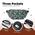 thumbnail image 4 of Naloa Tropical Leaves Print Running Belts for Men Women,Running Fanny Pack with 2-Zipper Pockets,Waterproof Waist Pack for Travel Hiking Running Outdoor Sports, 4 of 8