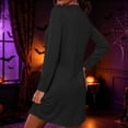 thumbnail image 5 of SELONE Nightgowns for Women Halloween Plus Size Short Nightshirts Ghost Long Sleeve Nightwear Gift for Wife Sleep Dress, 5 of 6
