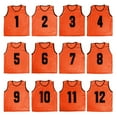 thumbnail image 6 of TopTie Numbered / Blank Scrimmage Team Practice Mesh Jerseys Vests Pinnies (12-Pack)-Green-Adult, 6 of 7
