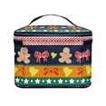 thumbnail image 4 of HELLHERO 8.86 x 6.5 x 5.9 Inches Christmas Theme Travel Makeup Bags Portable Traveling Makeup Bags Practical, 4 of 6