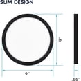 thumbnail image 3 of Luxrite Slim 9" LED Flush Mount 18W 1200LM 5CCT Dimmable Wet Rated Black 2 Pack, 3 of 7